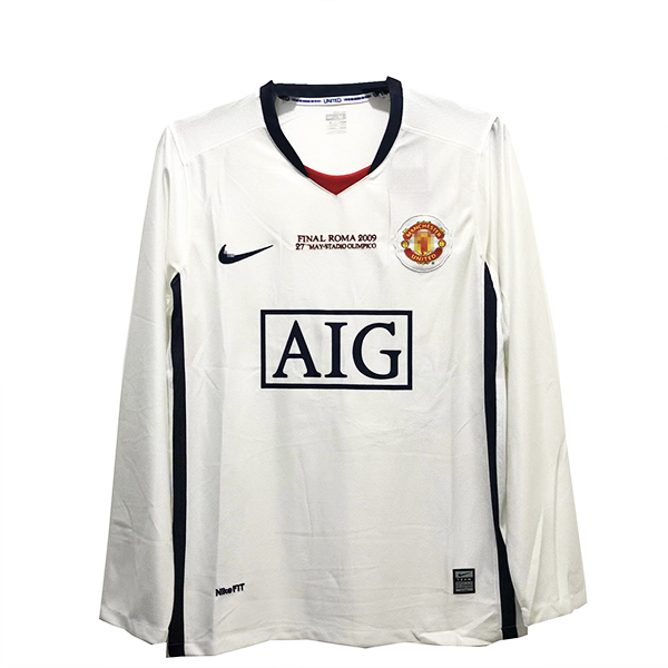 Camiseta Manchester United Segunda Equipación Manga Larga 08/09 de Liga de Campeones de la UEFA Camiseta Manchester United Segunda Equipación Manga Larga 08/09 de Liga de Campeones de la UEFA