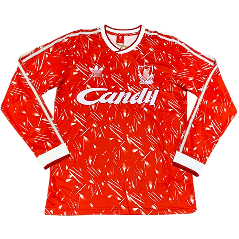 Camiseta Liverpool Primera Equipación 1989-91 Manga Larga Camiseta Liverpool Primera Equipación 1989-91 Manga Larga