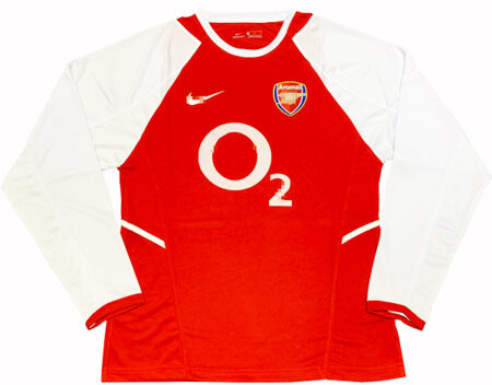 Camiseta Arsenal Primera Equipación 2002-04 Manga Larga