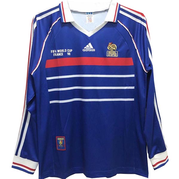 Camiseta Francia Primera Equipación 1998 Manga Larga Camiseta Francia Primera Equipación 1998 Manga Larga