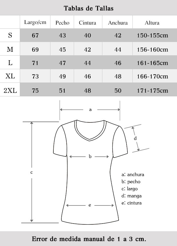 Guía de tallas de camisetas de fútbol para mujer - Corte femenino