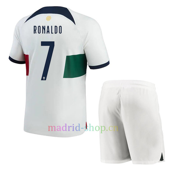 Camiseta de Ronaldo Portugal Segunda Equipación 2022 Niño Camiseta de Ronaldo Portugal Segunda Equipación 2022 Niño