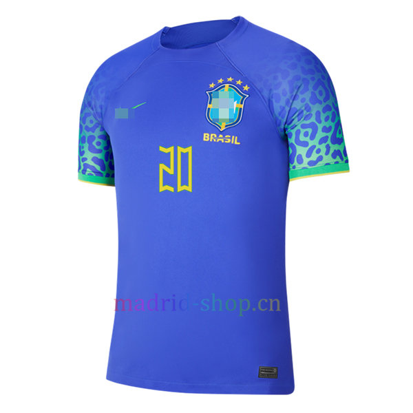 Camiseta Brasil VINI JR Segunda Equipación 2022 Azul Camiseta Brasil VINI JR Segunda Equipación 2022 Azul - Imagen 2