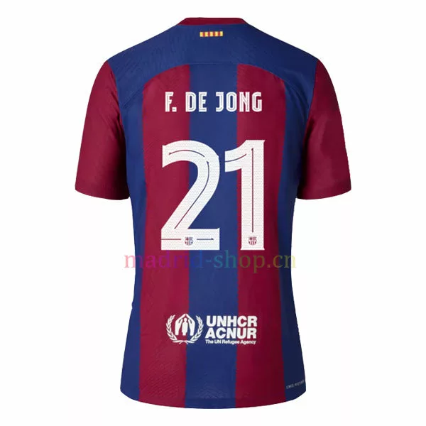 Camiseta De Jong Barcelona Primera Equipación 2023-24 UEFA Champions League Camiseta De Jong Barcelona Primera Equipación 2023-24 UEFA Champions League