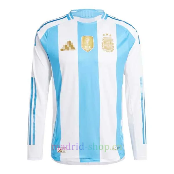 Camiseta Argentina Primera Equipación 2024 Manga Larga Versión Jugador Camiseta Argentina Primera Equipación 2024 Manga Larga Versión Jugador