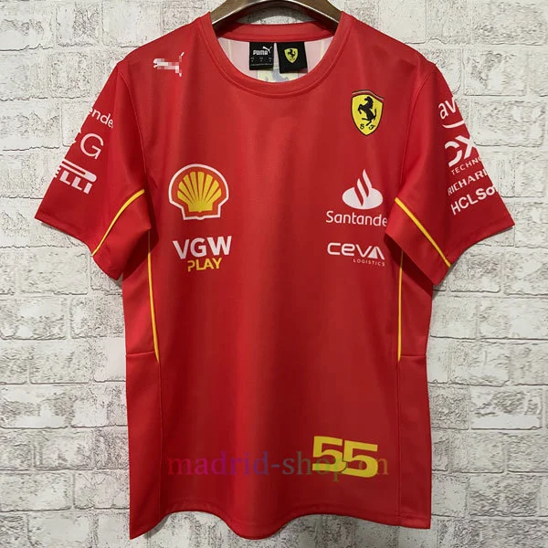 Camiseta Ferrari 55 Carlos Sainz 2024 Camiseta Ferrari 55 Carlos Sainz 2024