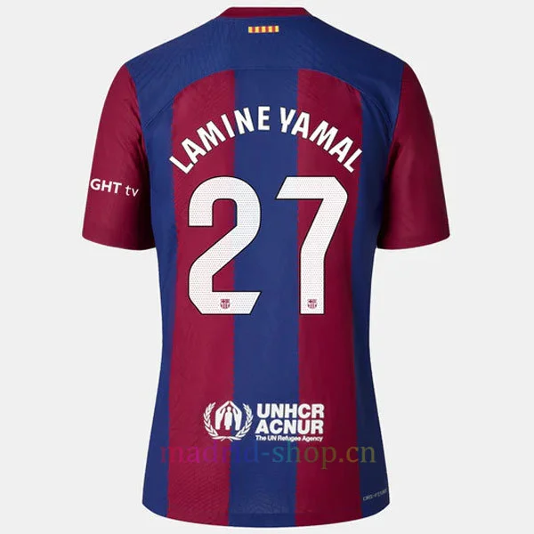 Camiseta Lamine Yamal Barcelona Equipación 2023-24 Versión Jugador Camiseta Lamine Yamal Barcelona Equipación 2023-24 Versión Jugador