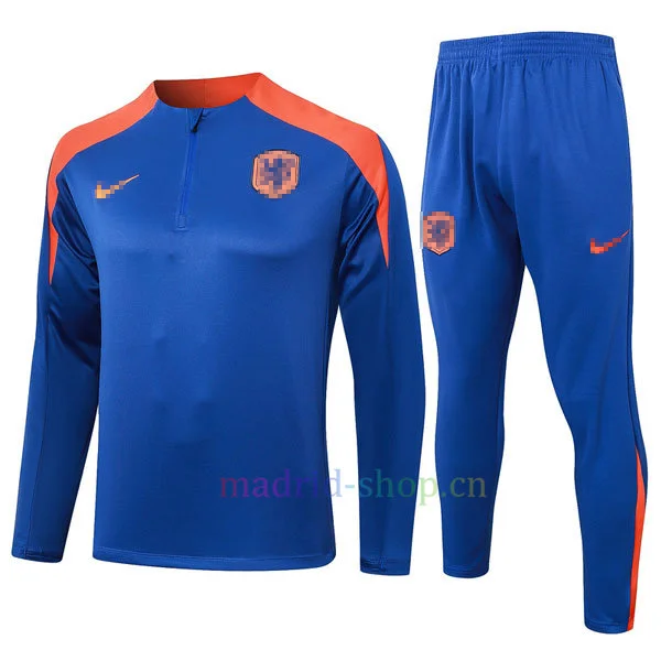 Conjunto Sudadera de Entrenamiento Países Bajos 2024-25 Azul Conjunto Sudadera de Entrenamiento Países Bajos 2024-25 Azul