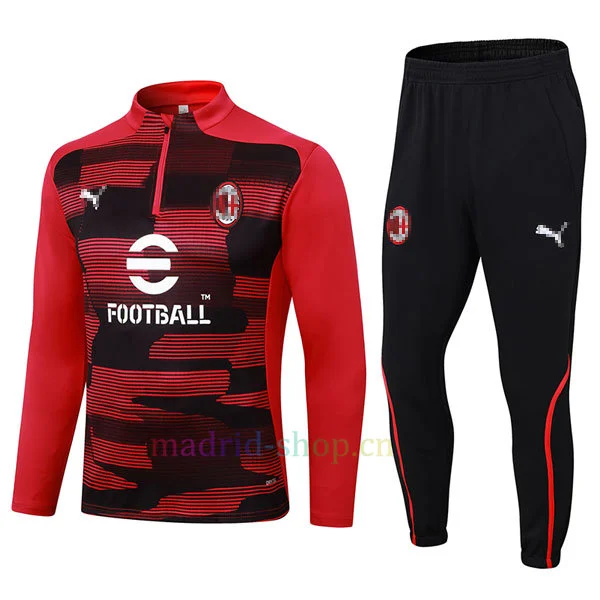 Sudadera de Entrenamiento AC Milan 2024-25 Negro Rojo Sudadera de Entrenamiento AC Milan 2024-25 Negro Rojo