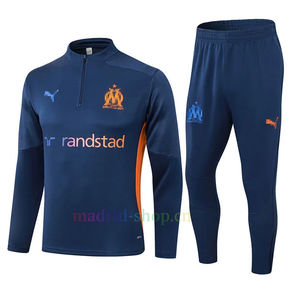 Sudadera de Entrenamiento Olympique de Marsella 2024-25 Azul Sudadera de Entrenamiento Olympique de Marsella 2024-25 Azul