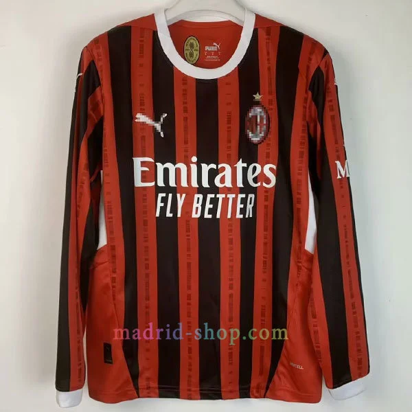 Camiseta AC Milan Primera Equipación 2024-25 Manga Larga Camiseta AC Milan Primera Equipación 2024-25 Manga Larga