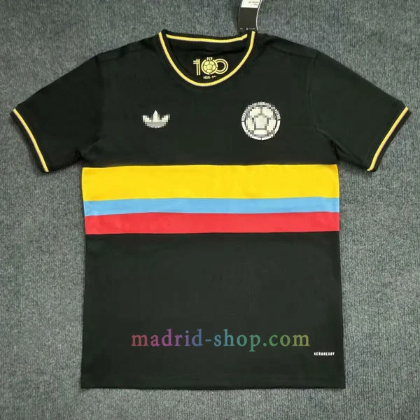 Camiseta Colombia 100 Años Aniversario 2024 Negro Camiseta Colombia 100 Años Aniversario 2024 Negro