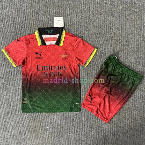 Camiseta AC Milan Cuarta Equipación 2024-25 Niño Kit Camiseta AC Milan Cuarta Equipación 2024-25 Niño Kit