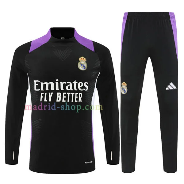 Sudadera de Entrenamiento Real Madrid 2024-25 Negra Versión Jugador Sudadera de Entrenamiento Real Madrid 2024-25 Negra Versión Jugador