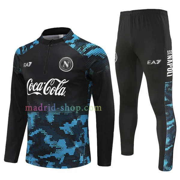 Sudadera de Entrenamiento SSC Napoli 2024-25 Niño Kit Negro Sudadera de Entrenamiento SSC Napoli 2024-25 Niño Kit Negro