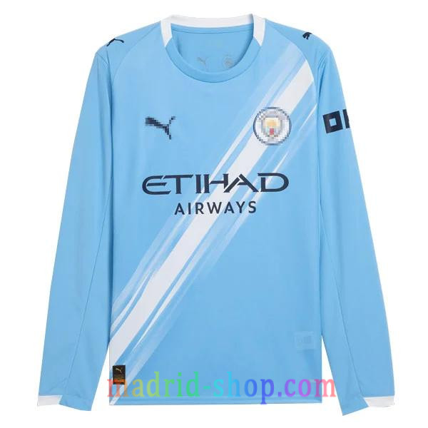 Camiseta Manchester City Primera Equipación 2025-26 Manga Larga Camiseta Manchester City Primera Equipación 2025-26 Manga Larga