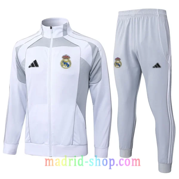 Chándal Real Madrid 2025-26 Blanco Gris Chándal Real Madrid 2025-26 Blanco Gris