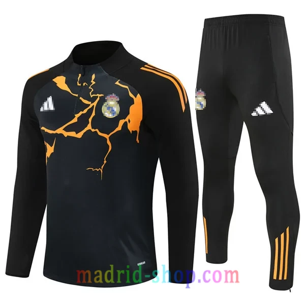 Sudadera de Entrenamiento Real Madrid 2025-26 Negra Naranja Sudadera de Entrenamiento Real Madrid 2025-26 Negra Naranja