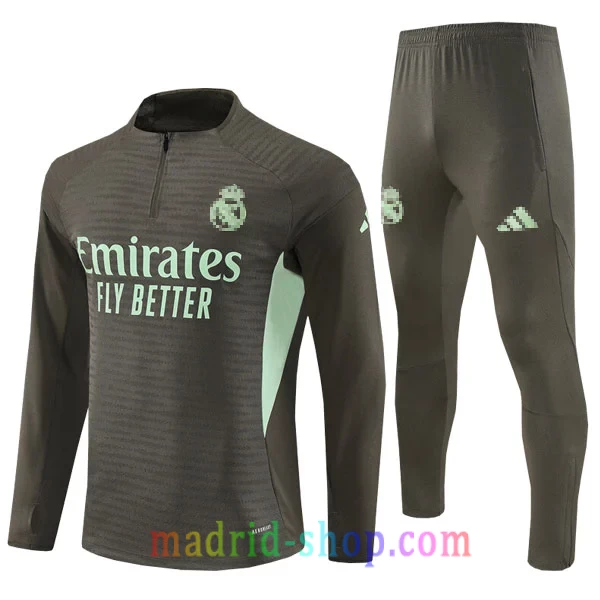 Sudadera de Entrenamiento Real Madrid 2025-26 Niño Caqui Sudadera de Entrenamiento Real Madrid 2025-26 Niño Caqui