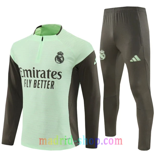 Sudadera de Entrenamiento Real Madrid 2025-26 Niño Verde Claro Sudadera de Entrenamiento Real Madrid 2025-26 Niño Verde Claro