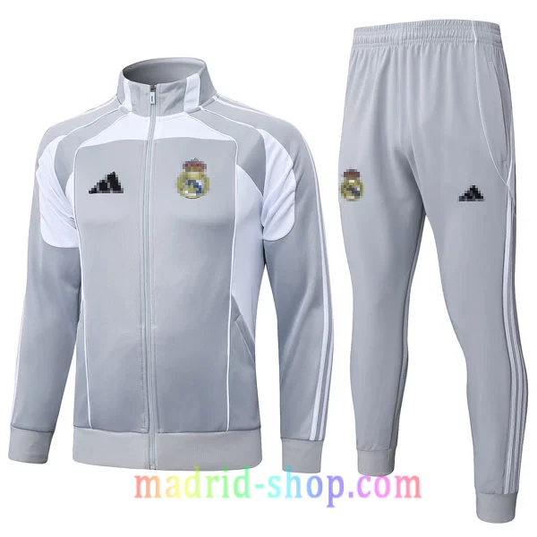 Chándal Real Madrid 2025-26 Gris y Blanco Chándal Real Madrid 2025-26 Gris y Blanco