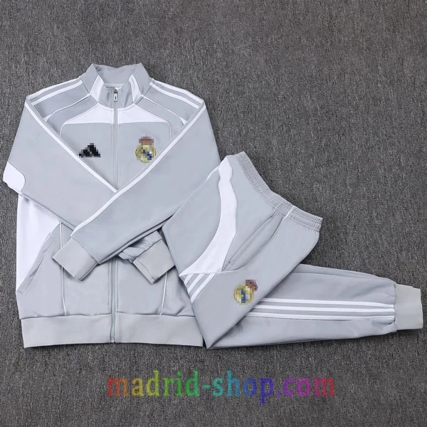Chándal Real Madrid 2025-26 Gris y Blanco Chándal Real Madrid 2025-26 Gris y Blanco - Imagen 2