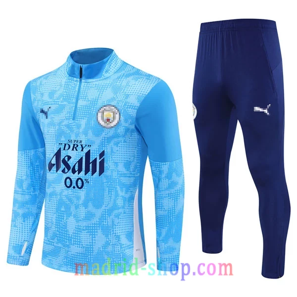 Sudadera de Entrenamiento Manchester City 2025-26 Niño Azul Sudadera de Entrenamiento Manchester City 2025-26 Niño Azul