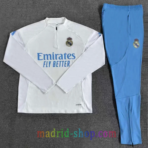 Sudadera de Entrenamiento Real Madrid 2025-26 Niño Azul Blanco Versión Jugador Sudadera de Entrenamiento Real Madrid 2025-26 Niño Azul Blanco Versión Jugador - Imagen 2