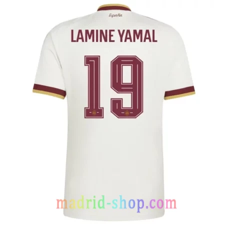 Camiseta España Lamine Yamal Segunda Equipación 2026 color marfil