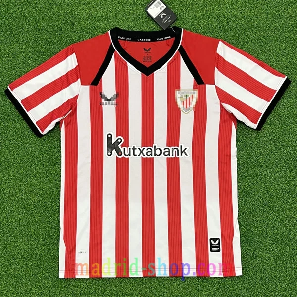 Camiseta Athletic Club Primera Equipación 2026-27 Camiseta Athletic Club Primera Equipación 2026-27 roja y blanca con franjas anchas tradicionales.