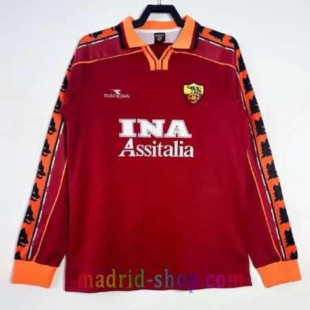 Camiseta AS Roma Primera Equipación 98-99 Manga Larga