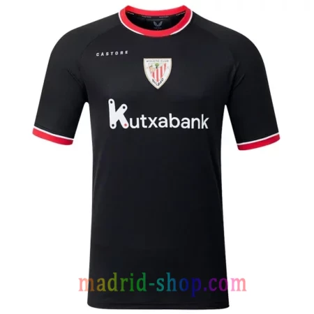Camiseta Athletic Club Segunda Equipación 2026-27 negra con detalles en cuello e Ikurriña.
