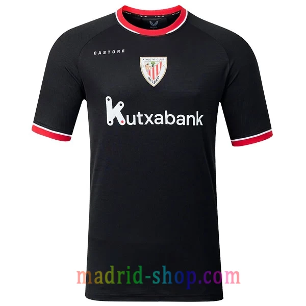 Camiseta Athletic Club Segunda Equipación 2026-27 Negro Camiseta Athletic Club Segunda Equipación 2026-27 negra con detalles en cuello e Ikurriña.