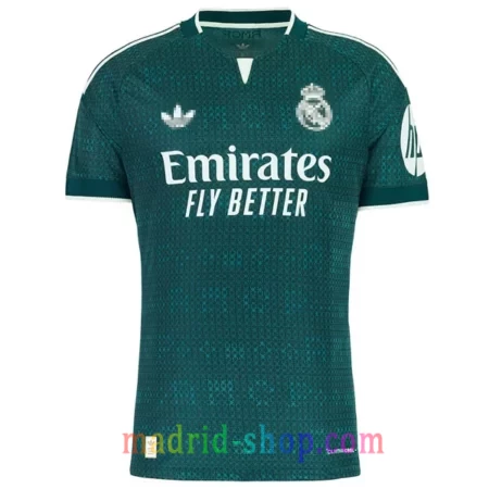 Camiseta Real Madrid Segunda Equipación 2026-27 Versión Jugador verde Aurora Ivy ajuste entallado.