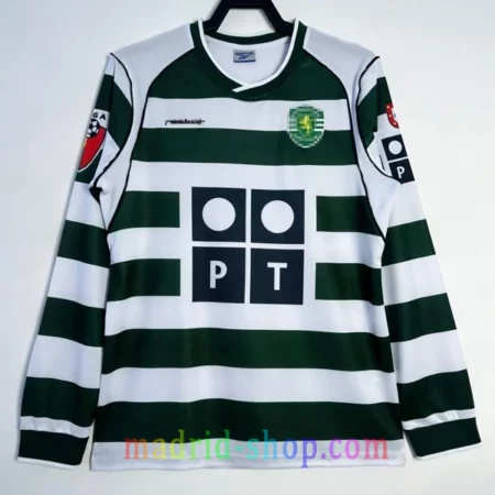 Camiseta Sporting CP Primera Equipación 2001-02 Manga Larga