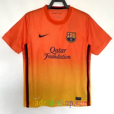 Camiseta Barcelona Segunda Equipación 2012-13 Retro naranja y amarilla degradada.