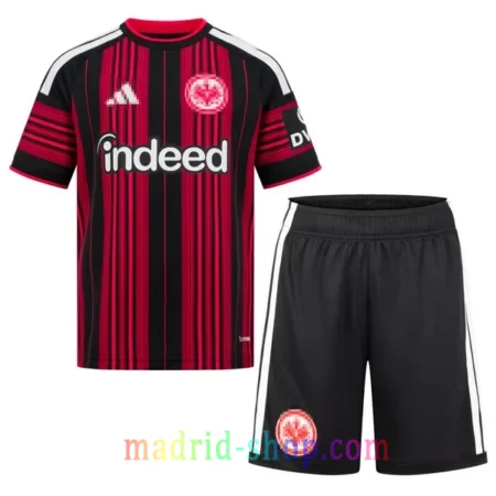 Camiseta Eintracht Frankfurt Primera Equipación 2026-27 Niño conjunto infantil con pantalón corto.
