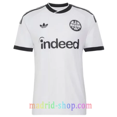Camiseta Eintracht Frankfurt Segunda Equipación 2026-27 blanca con escudo clasico del aguila de los anos 80.