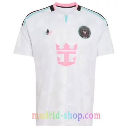 Camiseta Inter Miami Tercera Equipación 2026-27 Cenit blanca roto con detalles rosa y turquesa estilo Miami Vice.