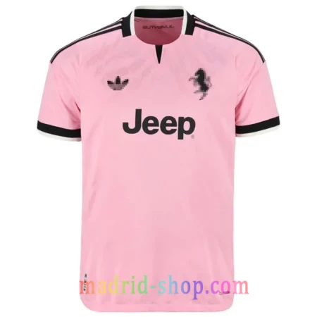 Camiseta Juventus Segunda Equipación 2026-27 Versión Jugador rosa con patrón embosado de cebra.