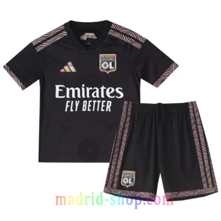 Camiseta Olympique de Lyon Nino Tercera Equipacion 2026-27 conjunto infantil con pantalon corto.