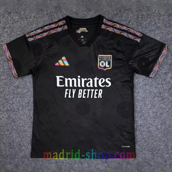 Camiseta Olympique de Lyon Tercera Equipación 2026-27 Camiseta Olympique de Lyon Tercera Equipacion 2026-27 negra inspiracion Funk.