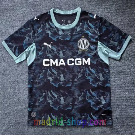 Camiseta Olympique de Marsella Segunda Equipación 2026-27 azul oceano cartas nauticas.