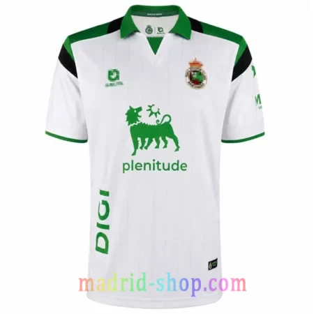Camiseta Racing de Santander Primera Equipación 2026-27 blanca con detalles verdes y negros.