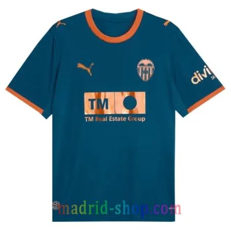 Camiseta Valencia CF Segunda Equipación 2026-27 azul marino y naranja mediterraneo.