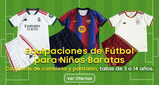 Banner Equipaciones de Fútbol para Niños Baratas