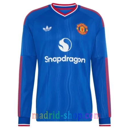 Camiseta Manchester United Segunda Equipación 2026-27 Manga Larga azul real.