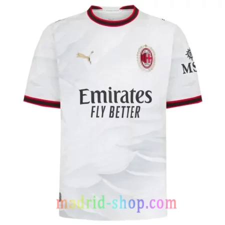 Camiseta Milan Segunda Equipación 2026-27 Versión Jugador blanca con detalles dorados.
