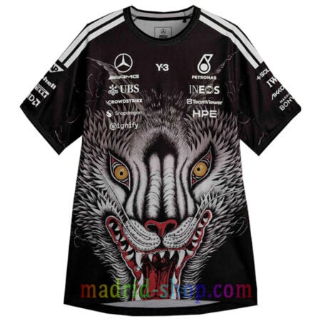 Camiseta Y-3 Mercedes-AMG F1 2026 Lobo Wolfhead Negro