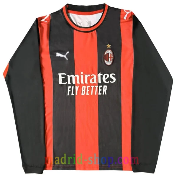 Camiseta Milan Primera Equipación 2026-27 Manga Larga Camiseta Milan Primera Equipación 26-27 Manga Larga